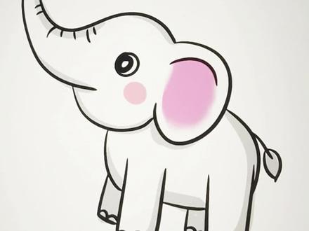 用字母S简单画大象#简笔画#画画教程#学画画