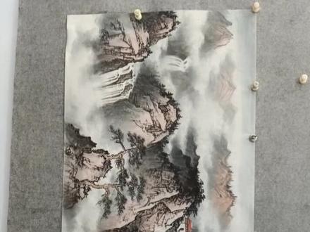 国画泰山雄姿#谁说国画不抖音