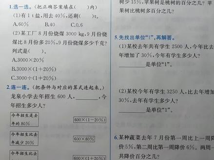 数学六年级上册课时练第67页(2022)