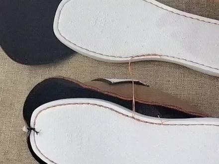 手工单布鞋教程一#手工 #针线活 #爱手工爱生活 #纯手工布鞋 #做鞋人