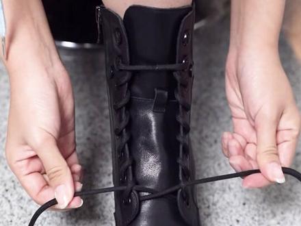 两种好看又简单花式系鞋带来咯,#马丁靴也能玩出新花样