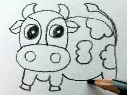 育儿简笔画,画牛简笔画,喜欢的画一画