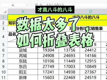 在WPS表格中数据太多了,如何折叠表格?#办公软件技巧 #WPS表格技巧