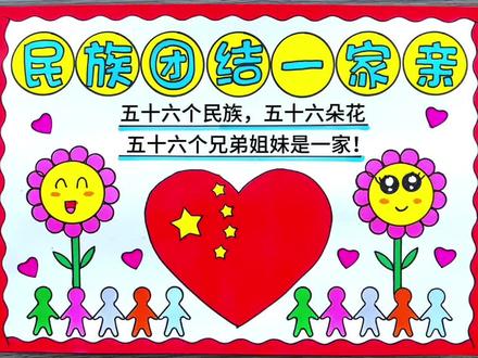 简单漂亮的小学生民族团结一家亲手抄报,民族团结一家亲绘画,民族团结手抄报#民族团结手抄报 #民族团结一家亲手抄报#民族团结一家亲绘画 #小学生手抄报 #民族团结一家亲
