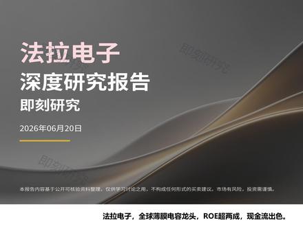 法拉电子 2026年最新-法拉电子分析 法拉电子
本视频内容仅为基于公开信息的个人学习、研究与观点分享,不构成任何形式的投资建议、投资分析、投资咨询或交易操作指导,本人并非持牌证券投资咨询机构或从业人员,任何投资决策均应由您结合自身风险承受能力独立判断或咨询合法持牌专业机构后做出。股票等金融产品交易风险极高,可能导致本金部分或全部损失,历史表现不代表未来收益。本人不对视频中信息的准确性、完整性、及时性作任何保证,亦不对任何依据本视频内容进行操作所产生的直接或间接损失承担任何法律责任。保证绝对没有与任何上市公司以及相关机构存在利益往来关系,所有视频仅个人观点!市场有风险,投资需谨慎#金融知识分享#股票#财经#财经知识#法拉电子