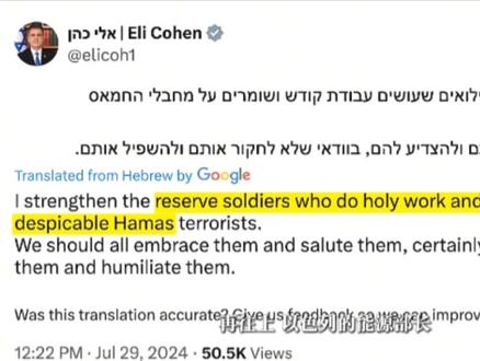 以色列军队的残暴行为。