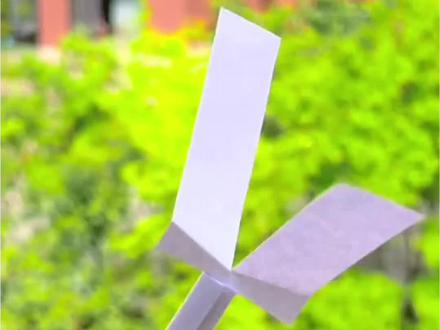 简单几步制作超好玩的竹蜻蜓,你学会了吗? #折纸#手工#纸飞机