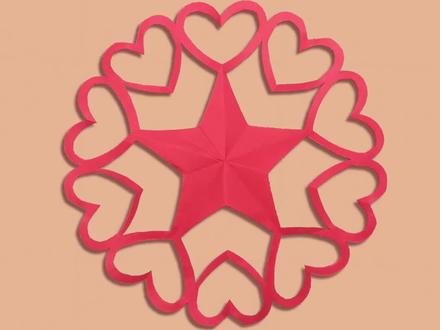 剪个五角星窗花,献给伟大的祖国#剪纸 #儿童手工