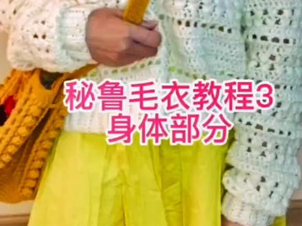 秘鲁毛衣教程3#手工毛线编织 #爱生活爱编织 #玩毛线 #钩针教程 #手工毛衣编织