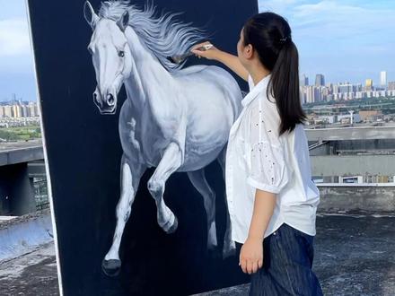 画一匹骏马#画画 #二敏绘画 #画画其实很简单