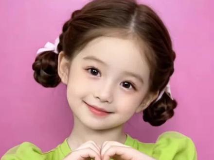 女儿夏天怕热就扎这款甜美丸子头,适合新手#编发简单易学 #生女儿就是用来打扮的 #扎发教程 #甜美丸子头