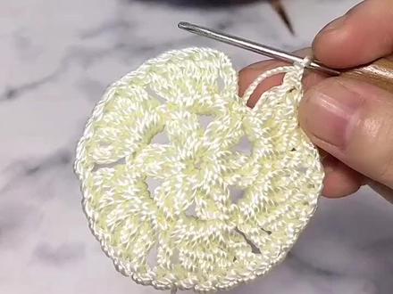 繁花帽教程3#手工diy #魏姐针织