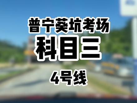 普宁科目三新规四号线流程操作
不懂评论区留言哦