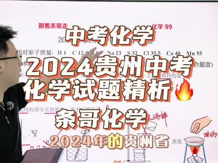 2024贵州省中考化学试题精析 | 条哥化学