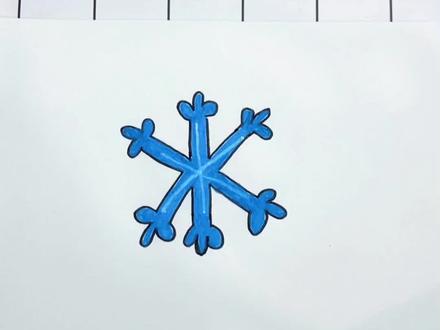 学习绘画小技巧。 #雪花简笔画 #一起来画画 #简笔画教程 #简笔画表情包