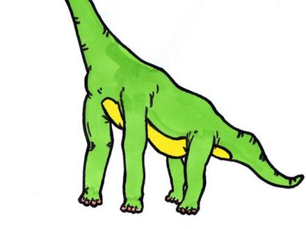 恐龙简笔画,画一只长颈龙#简笔画