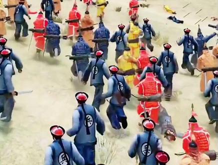 清军攻打明军城池,真实场景。#单机游戏 #骑马与砍杀2
