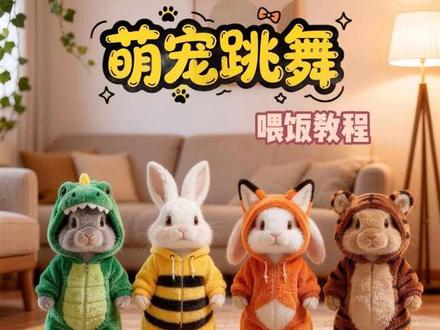 会跳舞的兔子真是萌化了!萌宠跳舞AI视频制作方法,超简单!#ai视频制作。#萌宠跳舞#ai创作浪潮计划#ai教程#ai创作浪潮计划