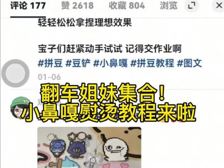 小鼻嘎无孔,无烫化,熨烫教程#我在抖音玩拼豆 #拼豆豆 #拼豆熨烫 #拼豆教程 #万物皆可拼豆