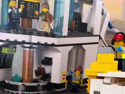 拼搭了一辆机场特种车,搭配乐高60367客运飞机玩更有趣#乐高 #特种车 #乐高moc