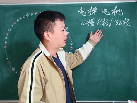 72槽8极32极双速电梯绕组技术教学布线与接线图