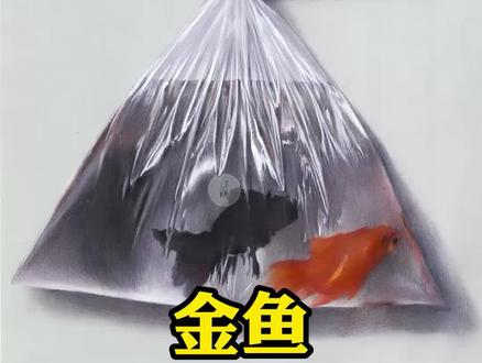 #手绘 彩铅袋装金鱼🐟画法教程,请参考,好再来~#彩铅 #画画 #守护你的假日时光
