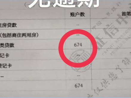 #征信 贷款674笔,征信打了232页,无逾期,大佬666