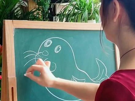 海狮的简笔画,很简单的画法,赶紧学起来吧!