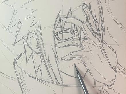 粉丝们想看我画一期宇智波佐助天照,这么宠粉那必须安排! #手绘 #绘画过程 #宇智波佐助 #火影忍者 #跟着抖音学画画 @抖音小助手