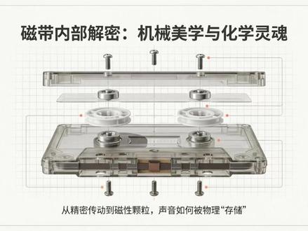 第3集 磁带内部解密:机械美学与化学灵魂 系列第三期:磁带内部解密:机械美学与化学灵魂
AI产生的图片可能有一些不准确,请包涵