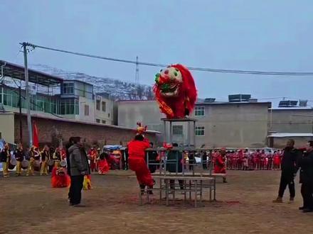 汪家坪社火排练#甘肃社火 #太平鼓 #舞狮 #记录我们的民族风俗