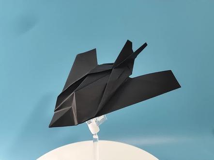 世界最早的隐身战机F-117夜鹰进阶版#手工 #纸飞机 #折纸