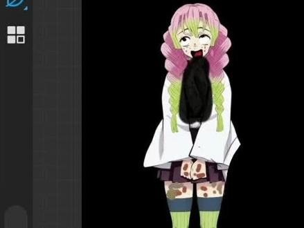 #改黑图#鬼灭之刃#蜜璃 #画世界 #画画 这次我是真的哭了很久很久(U^U)