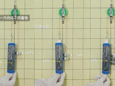 八年级下物理实验 定滑轮的特点及应用