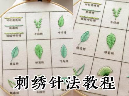 轮廓绣枝干藤蔓教程 刺绣针法教程(十五)轮廓绣#刺绣基础针法 #刺绣diy #刺绣教程 #针线活#轮廓绣