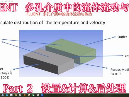 #FLUENT 多孔介质中的流体流动与传热 — Part2 设置&计算&后处理
