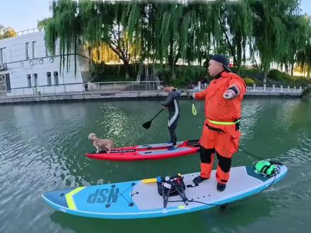 自制电动水翼畅游昆玉河