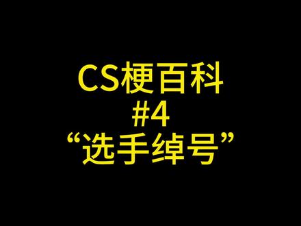 CS梗百科之《选手绰号》 #CS2 #职业选手 #FPS游戏