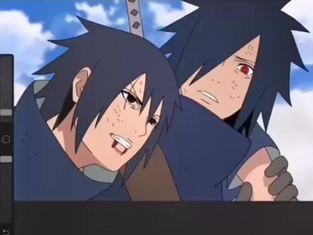 宇智波家族俩兄弟秽土转生后!#轻漫计划 #手绘 #宇智波斑 #宇智波泉奈 #火影 #写轮眼 #你也想起舞吗