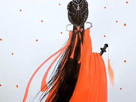 马克笔画侠女 #画画 #一起学画画 #教程 #简单易学 #古风