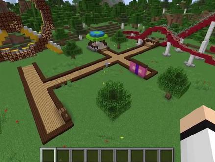 我的世界:教你制造属于自己的游乐场,摩天轮的建设 #我的世界 #沙盒