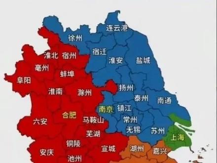江浙沪皖地级市地图#江苏#浙江#安徽#上海#地图