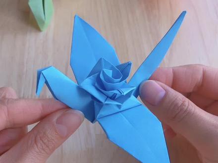 玫瑰花#千纸鹤折纸 教程#手工折纸 #折纸 #手工 #手工diy