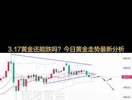 3.17黄金还能跌吗?今日黄金走势最新分析#黄金 #金价 #技术分享 #行情分析 #外汇