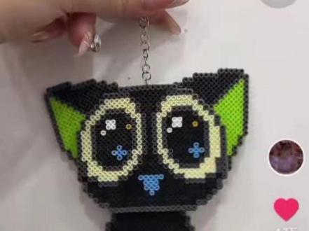 会动的罗小黑拼豆教程来了!图纸是看的@小猫饼饼 #罗小黑拼豆 #手工diy #拼豆