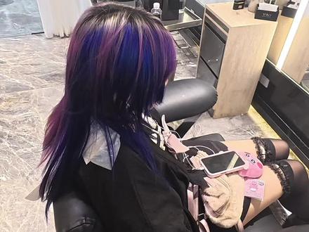 重新发了 给一滴豆染头发#漂发 #日系发型 #一滴泪#上海染发#挂耳染发