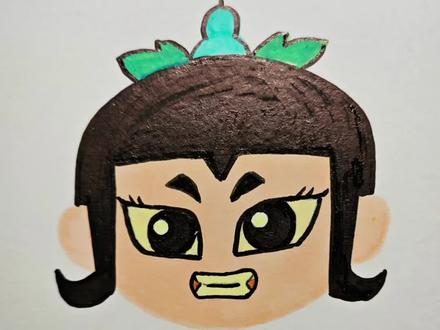 表情包简笔画:葫芦兄弟-六娃 过年搭子葫芦娃#葫芦兄弟#画画 #动画 #看动画学画画 #手绘 儿童简笔画