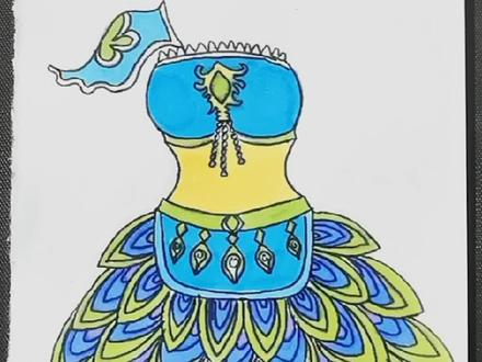 马上要成为孔雀公主的迷妹了,这裙子也太太太太漂亮了吧!#简笔画 #创作灵感 #儿童简笔画教程 #画画 #叶罗丽精灵梦 #叶罗丽精灵梦公主 #裙子画法 #孔雀公主 #孔雀仙子 #叶罗丽精灵梦孔雀 #卡通公主