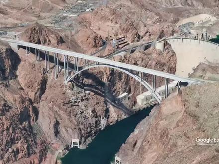如何在峡谷上架桥-胡佛大坝拱桥#知识#建造