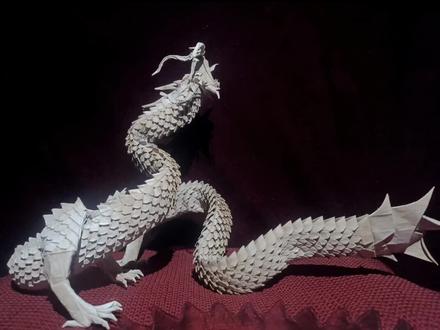 #手工艺术#折纸#现代折纸#中国龙#折纸龙#龙神3.5#神谷哲史#一折,纪念一下